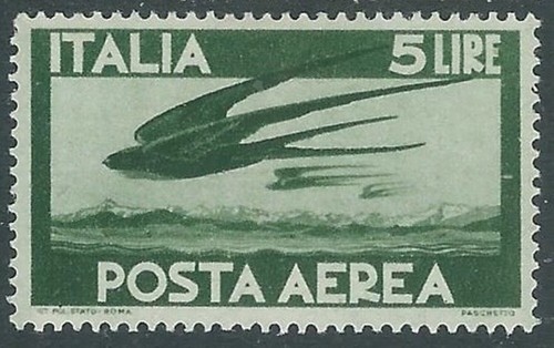 1945 italia posta - italia, aerea