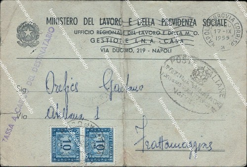 Bn47 cartolina storia postale - storia,